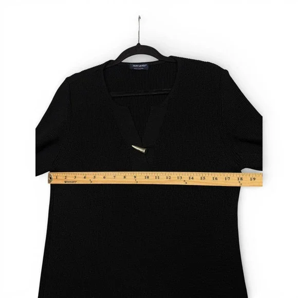 Saint James Toggle Neck Sweater Womens S Black Made in France Wool Maritime Knit